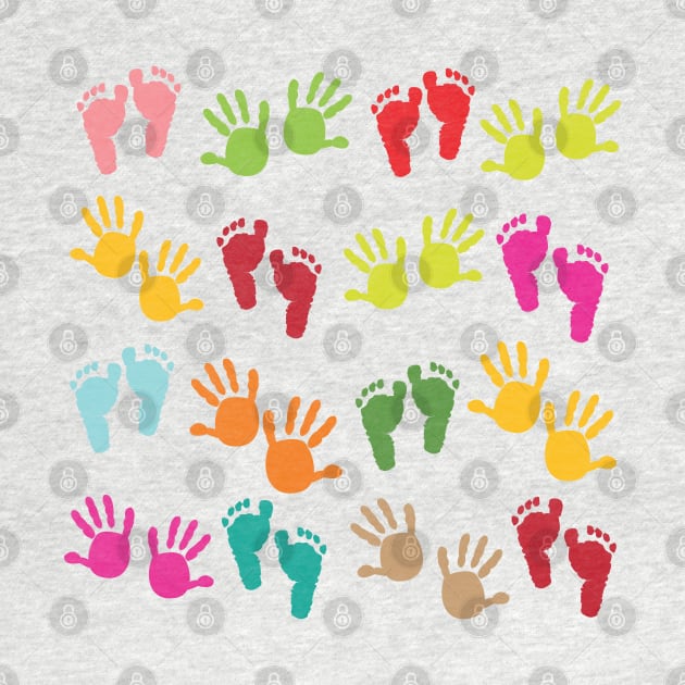 Baby footprint and hands kids by GULSENGUNEL